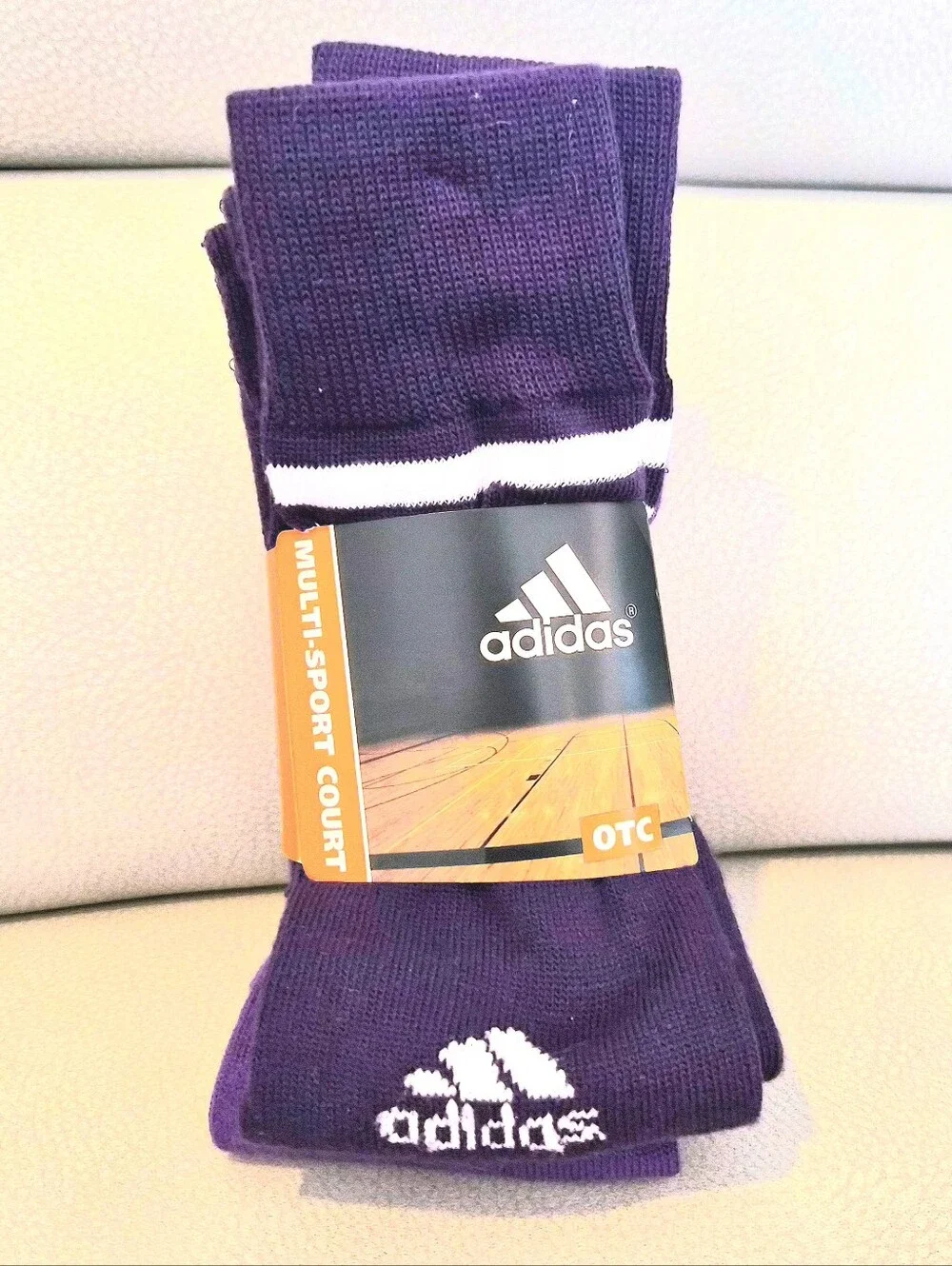 2 Pair Packs Socks Adidas Women M L Athletic  Black, Pink, Purple, White.